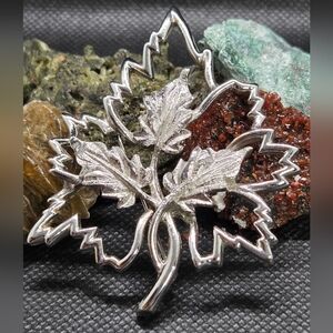 Emmons Silver Leaf Brooch Vintage